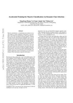 Accelerated Training for Massive Classification via Dynamic Class
  Selection