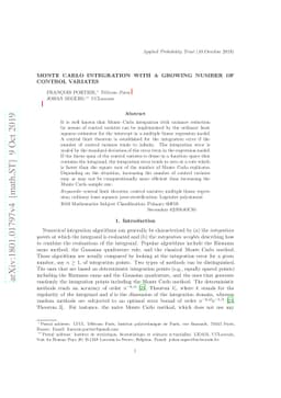 Monte Carlo integration with a growing number of control variates