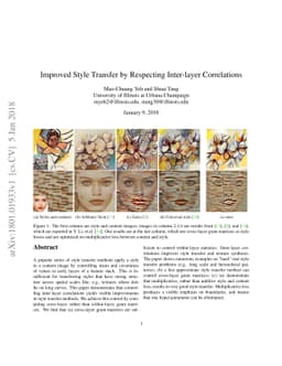Improved Style Transfer by Respecting Inter-layer Correlations