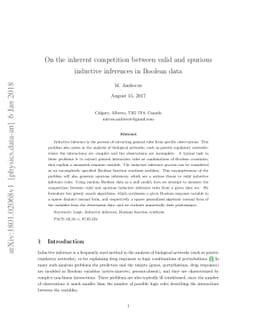 On the inherent competition between valid and spurious inductive
  inferences in Boolean data