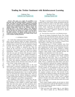 Trading the Twitter Sentiment with Reinforcement Learning