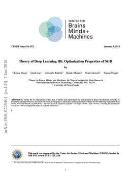 Theory of Deep Learning IIb: Optimization Properties of SGD