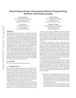 Deep Fingerprinting: Undermining Website Fingerprinting Defenses with
  Deep Learning