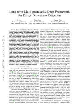 Long-term Multi-granularity Deep Framework for Driver Drowsiness
  Detection
