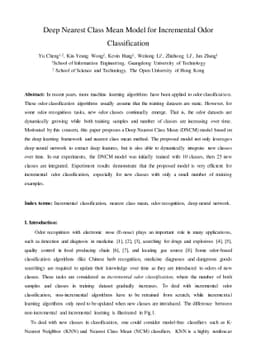 Deep Nearest Class Mean Model for Incremental Odor Classification