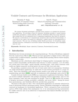 Violable Contracts and Governance for Blockchain Applications