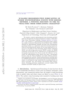 Scalable high-resolution forecasting of sparse spatiotemporal events
  with kernel methods: a winning solution to the NIJ "Real-Time Crime
  Forecasting Challenge"
