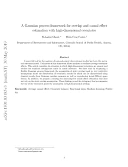 A Gaussian process framework for overlap and causal effect estimation
  with high-dimensional covariates