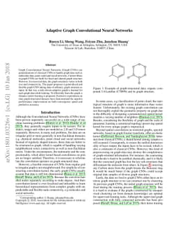 Adaptive Graph Convolutional Neural Networks