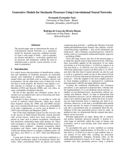 Generative Models for Stochastic Processes Using Convolutional Neural
  Networks