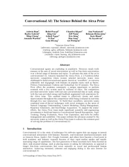 Conversational AI: The Science Behind the Alexa Prize