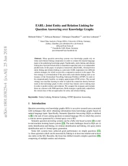 EARL: Joint Entity and Relation Linking for Question Answering over
  Knowledge Graphs