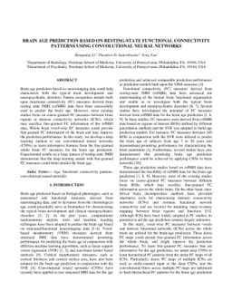 Brain Age Prediction Based on Resting-State Functional Connectivity
  Patterns Using Convolutional Neural Networks