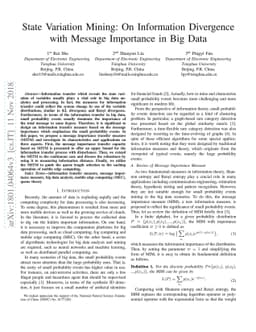 State Variation Mining: On Information Divergence with Message
  Importance in Big Data