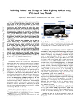 Predicting Future Lane Changes of Other Highway Vehicles using RNN-based
  Deep Models