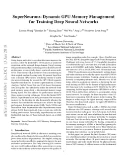 SuperNeurons: Dynamic GPU Memory Management for Training Deep Neural
  Networks