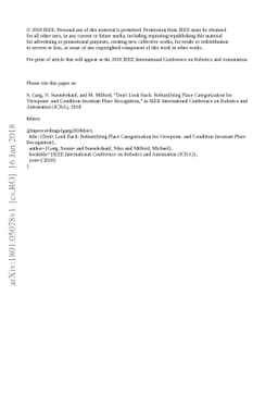 Don't Look Back: Robustifying Place Categorization for Viewpoint- and
  Condition-Invariant Place Recognition