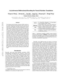 Asynchronous Bidirectional Decoding for Neural Machine Translation