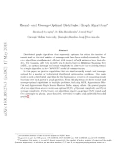 Round- and Message-Optimal Distributed Graph Algorithms