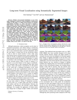 Long-term Visual Localization using Semantically Segmented Images