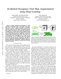 Evidential Occupancy Grid Map Augmentation using Deep Learning