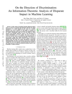 On the Direction of Discrimination: An Information-Theoretic Analysis of
  Disparate Impact in Machine Learning