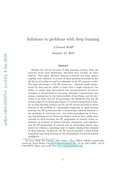 Solutions to problems with deep learning