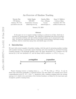 An Overview of Machine Teaching