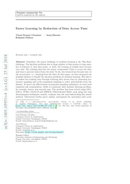 Faster Learning by Reduction of Data Access Time
