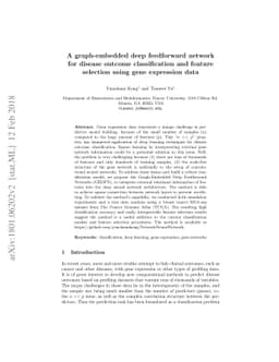 A graph-embedded deep feedforward network for disease outcome
  classification and feature selection using gene expression data