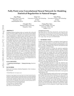 Fully Point-wise Convolutional Neural Network for Modeling Statistical
  Regularities in Natural Images