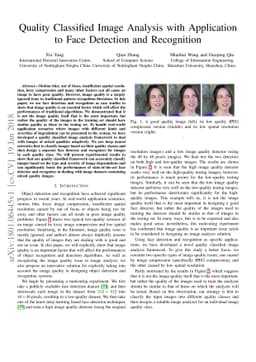 Quality Classified Image Analysis with Application to Face Detection and
  Recognition