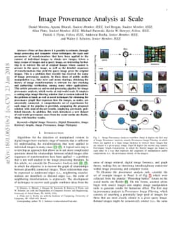 Image Provenance Analysis at Scale