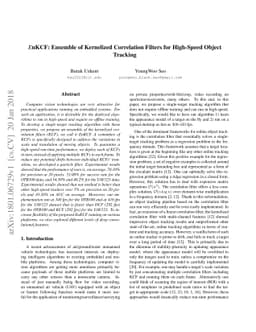 EnKCF: Ensemble of Kernelized Correlation Filters for High-Speed Object
  Tracking