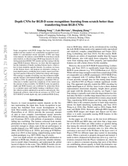 Depth CNNs for RGB-D scene recognition: learning from scratch better
  than transferring from RGB-CNNs
