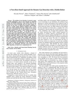 A Next-Best-Smell Approach for Remote Gas Detection with a Mobile Robot