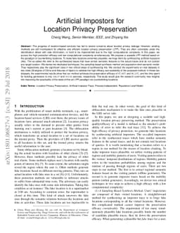 Artificial Impostors for Location Privacy Preservation