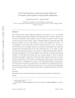 News-based forecasts of macroeconomic indicators: A semantic path model
  for interpretable predictions