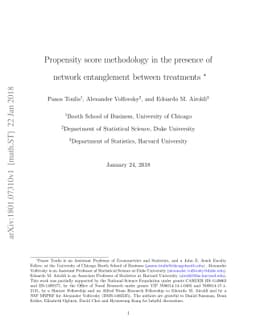 Propensity score methodology in the presence of network entanglement
  between treatments