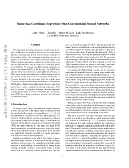Numerical Coordinate Regression with Convolutional Neural Networks
