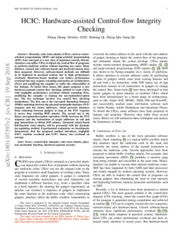 HCIC: Hardware-assisted Control-flow Integrity Checking