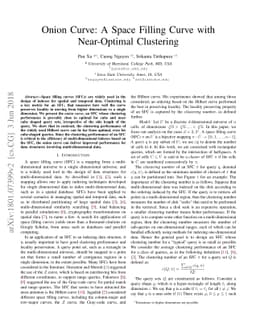 Onion Curve: A Space Filling Curve with Near-Optimal Clustering