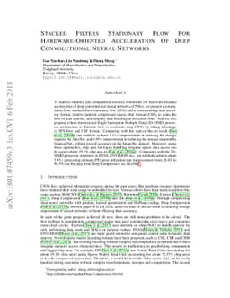 Stacked Filters Stationary Flow For Hardware-Oriented Acceleration Of
  Deep Convolutional Neural Networks