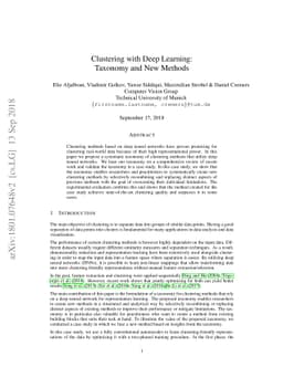 Clustering with Deep Learning: Taxonomy and New Methods