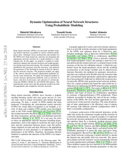 Dynamic Optimization of Neural Network Structures Using Probabilistic
  Modeling