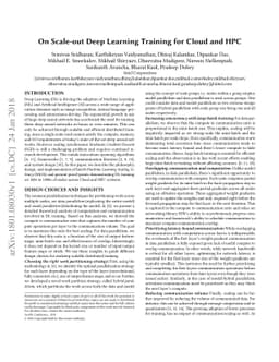 On Scale-out Deep Learning Training for Cloud and HPC