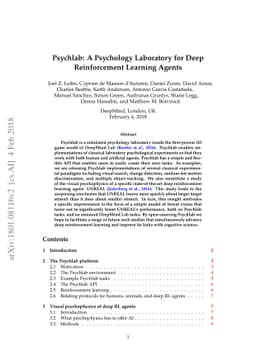 Psychlab: A Psychology Laboratory for Deep Reinforcement Learning Agents