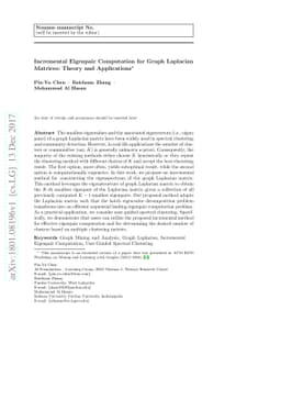 Incremental Eigenpair Computation for Graph Laplacian Matrices: Theory
  and Applications