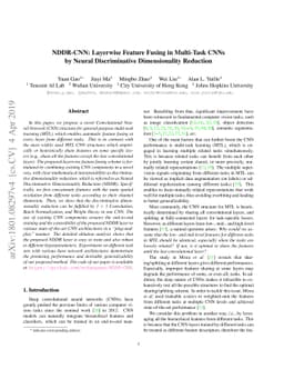 NDDR-CNN: Layerwise Feature Fusing in Multi-Task CNNs by Neural
  Discriminative Dimensionality Reduction
