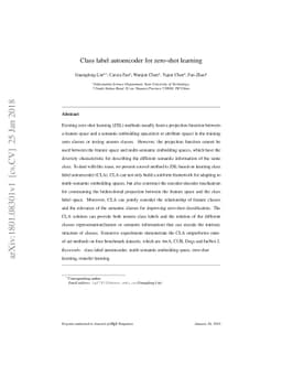 Class label autoencoder for zero-shot learning